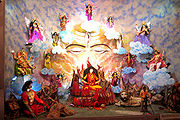 The nine forms of Durga-displayed in Benares, Uttar Pradesh