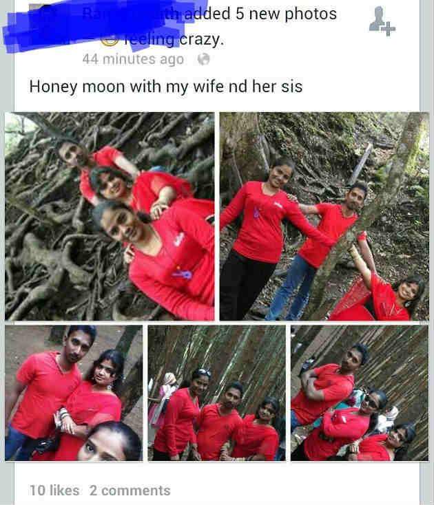 Facebook Post - Lucky Man on Honeymoon